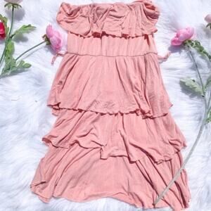 Rue 21 Pale Pink Layered Strapless Dress Medium